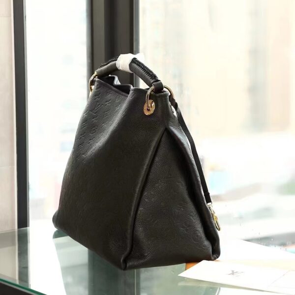 Louis Vuitton Women Artsy MM Handbag Black Monogram Empreinte Embossed Supple Grained Cowhide (8)