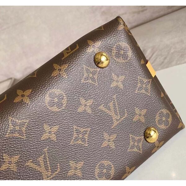 Louis Vuitton Women LV CarryAll PM Handbag Brown Monogram Coated Canvas Microfiber (4)