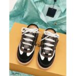 Louis Vuitton Women LV Lous Open-Back Sneaker Black Suede Calf Leather Double Laces – Bild 3