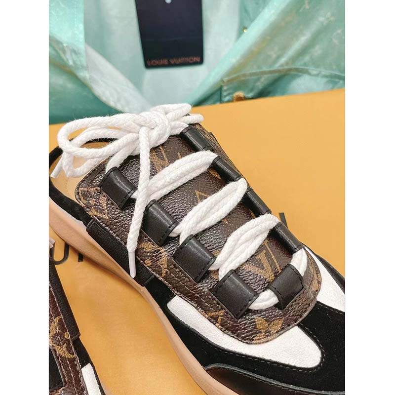 Louis Vuitton black Louis Open-Back Sneakers