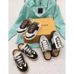 Louis Vuitton Women LV Lous Open-Back Sneaker Black Suede Calf Leather Double Laces – Bild 8