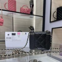 Chanel Women CC Mini Box Bag Black Calfskin Leather Gold-Tone Metal (18)