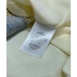 Dior Men CD Bobby Sweater Ecru Cashmere Jacquard Ribbed Round Collar - Imagen 10