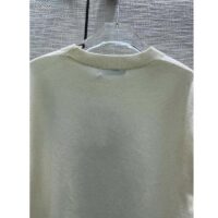 Dior Men CD Bobby Sweater Ecru Cashmere Jacquard Ribbed Round Collar (1)