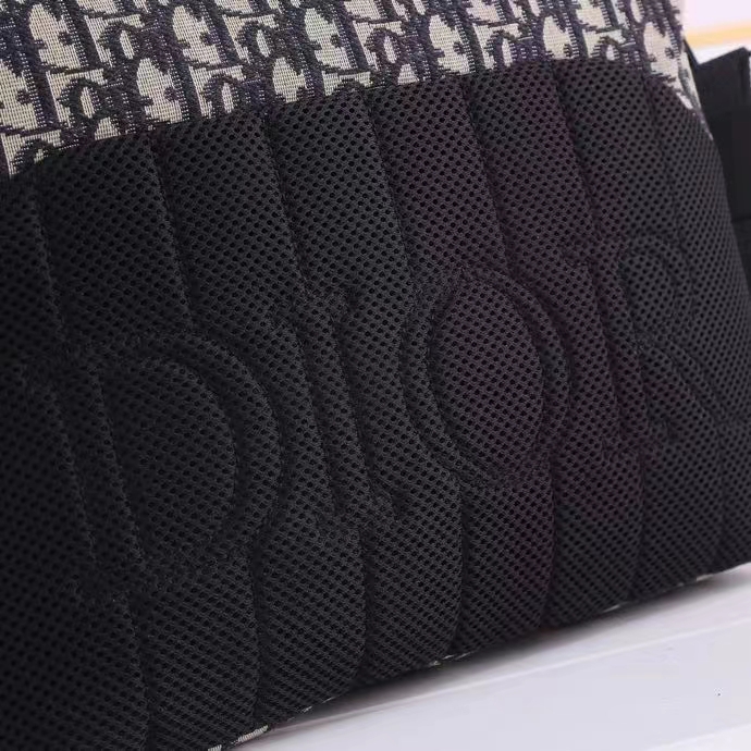 Dior Unisex CD Dior Explorer Bag Beige Black Dior Oblique Jacquard (4)