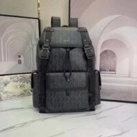 Dior Unisex CD Hit The Road Backpack Black CD Diamond Canvas (12)