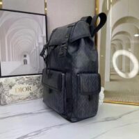 Dior Unisex CD Hit The Road Backpack Black CD Diamond Canvas (12)