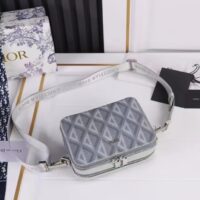 Dior Unisex CD Messenger Pouch Dior Gray CD Diamond Canvas (1)