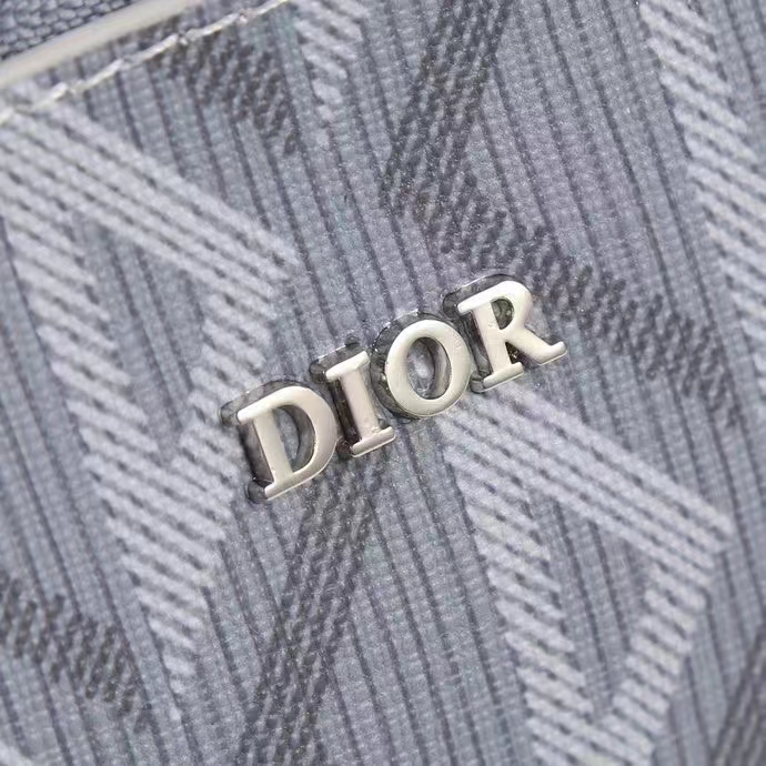Dior Unisex CD Messenger Pouch Dior Gray CD Diamond Canvas (6)