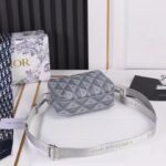 Dior Unisex CD Messenger Pouch Dior Gray CD Diamond Canvas - Image 4
