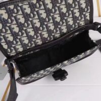 Dior Unisex CD Mini Gallop Bag Strap Beige Black Oblique Jacquard Grained Calfskin (10)