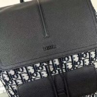 Dior Unisex CD Motion Backpack Beige Black Dior Oblique Jacquard Grained Calfskin (12)