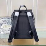 Dior Unisex CD Motion Backpack Beige Black Dior Oblique Jacquard Grained Calfskin - Imagen 4