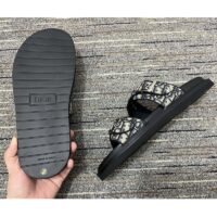 Dior Unisex CD Shoes Aqua Sandal Beige Black Dior Oblique Jacquard Black Calfskin (1)