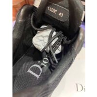 Dior Unisex Shoes CD B22 Sneaker Black Technical Mesh Smooth Calfskin (4)