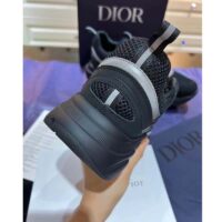 Dior Unisex Shoes CD B22 Sneaker Black Technical Mesh Smooth Calfskin (4)