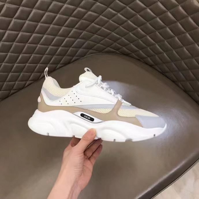 Dior B22 White and Yellow Technical Mesh with Beige and White