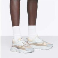 Dior Unisex Shoes CD B22 Sneaker Cream Technical Mesh Beige White Smooth Calfskin (5)