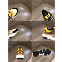 Dior Unisex Shoes CD B22 Sneaker Yellow White Technical Mesh Ebony Camel Smooth Calfskin (11)