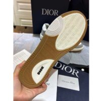 Dior Unisex Shoes CD B27 Low-Top Sneaker Gray White Smooth Calfskin (3)