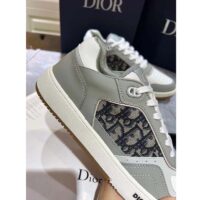 Dior Unisex Shoes CD B27 Low-Top Sneaker Gray White Smooth Calfskin (3)