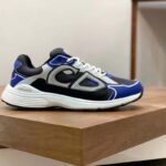 Dior Unisex Shoes CD B30 Sneaker Anthracite Gray Mesh Black Blue Technical Fabric – Bild 2