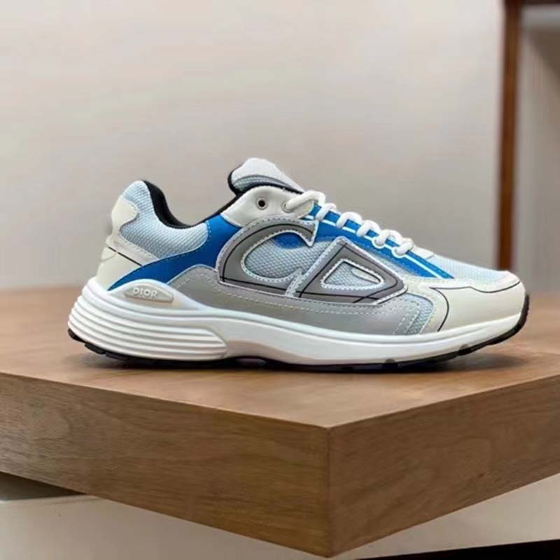 B30 Sneaker Light Blue Mesh and Blue, Gray and White Technical Fabric
