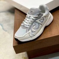Dior Unisex Shoes CD B30 Sneaker White Mesh Technical Fabric (5)