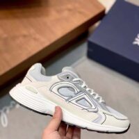 Dior Unisex Shoes CD B30 Sneaker White Mesh Technical Fabric (5)