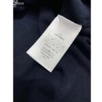 Dior Men CD Bobby Sweater Navy Blue Cashmere Jacquard Ribbed Round Collar - Image 10