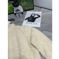 Dior Women CD Macrocannage Zipped Cardigan White Technical Wool Cashmere Knit (2)