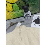 Dior Women CD Macrocannage Zipped Cardigan White Technical Wool Cashmere Knit – Image 6