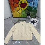 Dior Women CD Macrocannage Zipped Cardigan White Technical Wool Cashmere Knit – Image 3