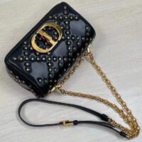 Dior Women CD Medium Dior Caro Bag Black Lucky Star Cannage Lambskin (3)