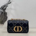 Dior Women CD Medium Dior Caro Bag Black Lucky Star Cannage Lambskin - Image 2