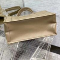 Dior Women CD Medium Dior Essential Tote Bag Hazelnut Archicannage Calfskin (3)