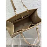 Dior Women CD Medium Dior Essential Tote Bag Hazelnut Archicannage Calfskin – Image 8