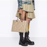 Dior Women CD Medium Dior Essential Tote Bag Hazelnut Archicannage Calfskin – Image 11