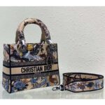 Dior Women CD Medium Lady D-Lite Bag Beige Multicolor Dior Jardin D'Hiver Embroidery - Image 6