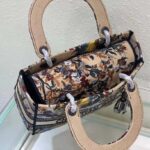 Dior Women CD Medium Lady D-Lite Bag Beige Multicolor Dior Jardin D'Hiver Embroidery - Image 8