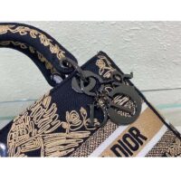 Dior Women CD Medium Lady D-Lite Bag Black Cornely-Effect Jardin D’Hiver Embroidery (10)