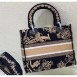 Dior Women CD Medium Lady D-Lite Bag Black Cornely-Effect Jardin D'Hiver Embroidery - Image 5