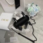 Dior Women CD Mini Lady Dior Bag Black Ultramatte Cannage Calfskin – Image 5