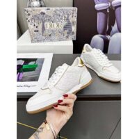 Dior Women One Sneaker White Gold-Tone Oblique Perforated Calfskin (3)