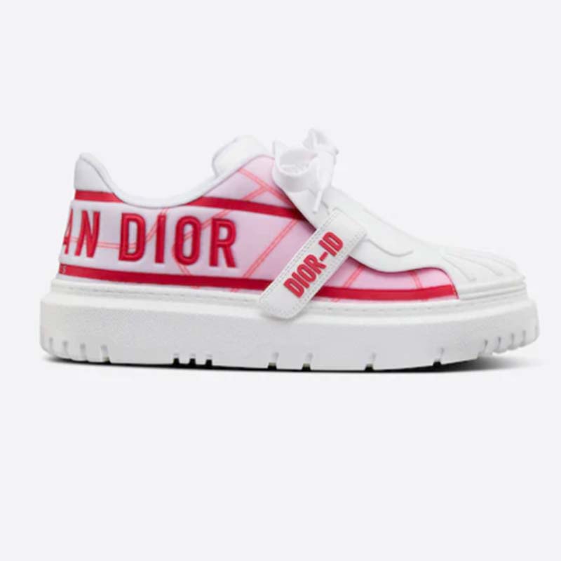 Dior Women Shoes CD Dior-ID Sneaker Raspberry Gradient Reflective Technical Fabric