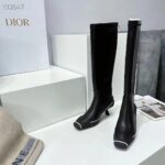 Dior Women Shoes D-Motion Heeled Boot Black Stretch Lambskin Rubber - Image 9