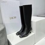 Dior Women Shoes D-Motion Heeled Boot Black Stretch Lambskin Rubber - Image 5