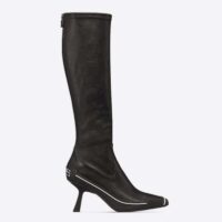 Dior Women Shoes D-Motion Heeled Boot Black Stretch Lambskin Rubber (9)