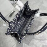 Dior Women Small Dior Book Tote Blue Dior Oblique Embroidery - Image 7