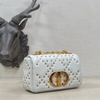 Dior Women Small Dior Caro Bag Latte Lucky Star Cannage Lambskin (4)